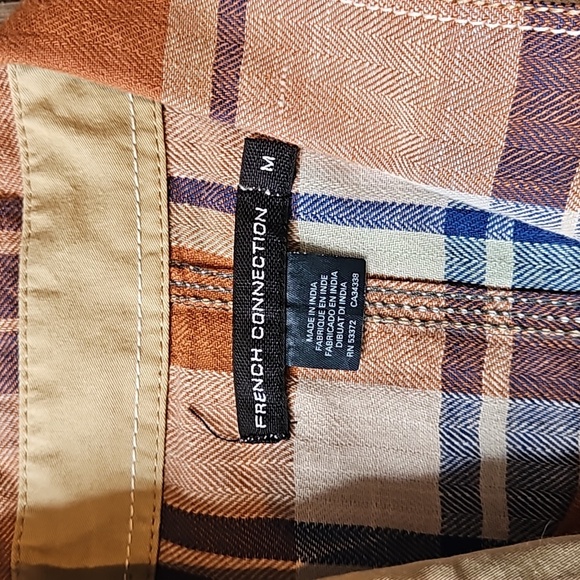 French Connection Men's Medium Button Down Shirt Sleeved Shirt - Picture 3 of 4